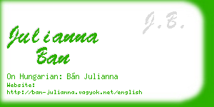 julianna ban business card